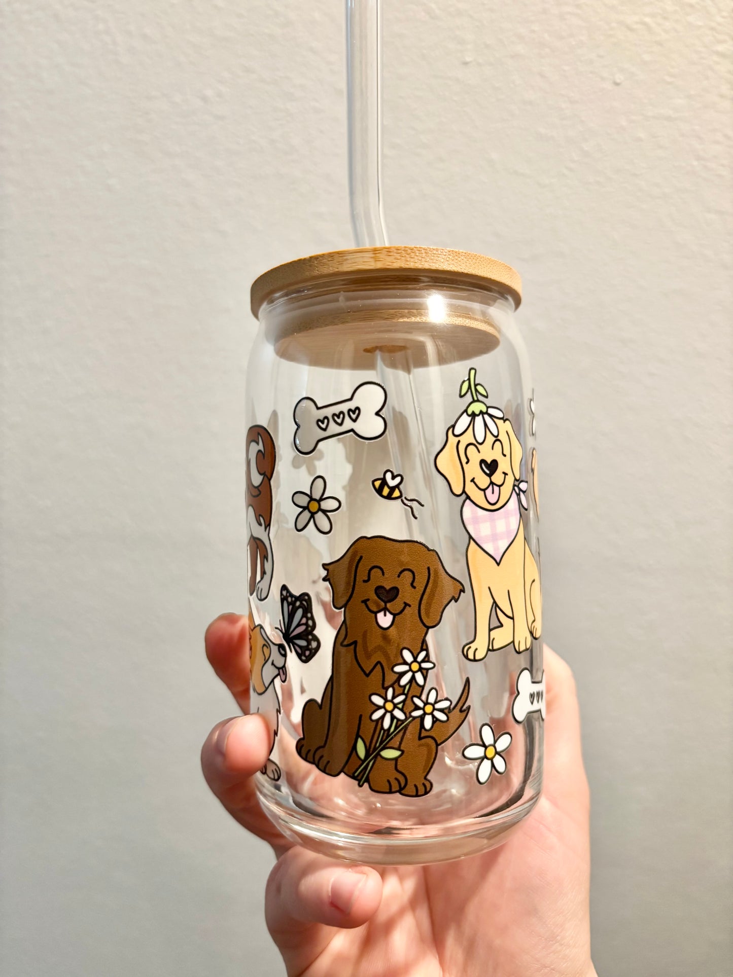 Spring Doggo 16 oz Libbey Glass