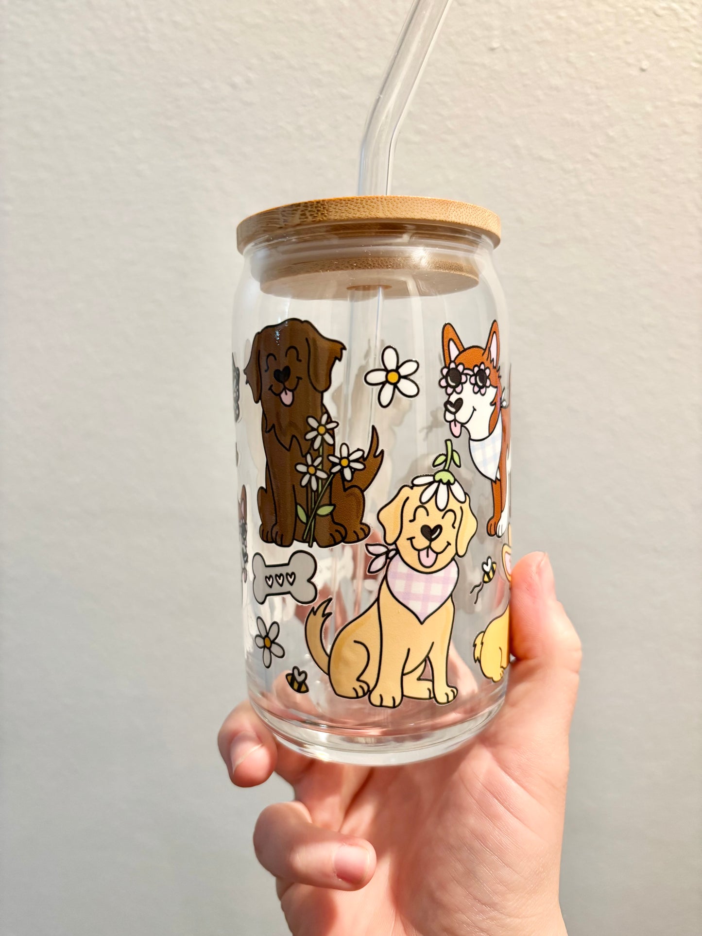 Spring Doggo 16 oz Libbey Glass